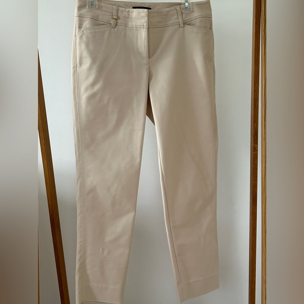 Cream colored slim ankle size 2 regular pant from White House black market